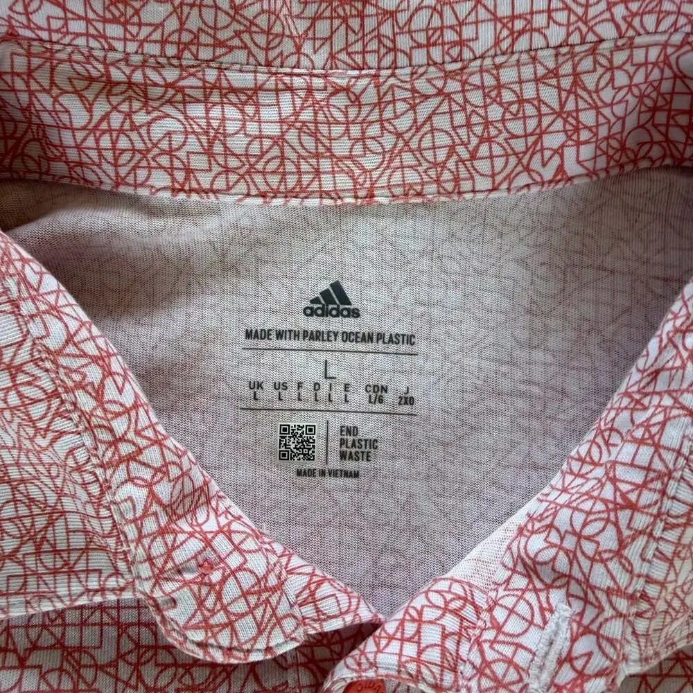 adidas Golf Polo Mens L Parley Ocean Plastic